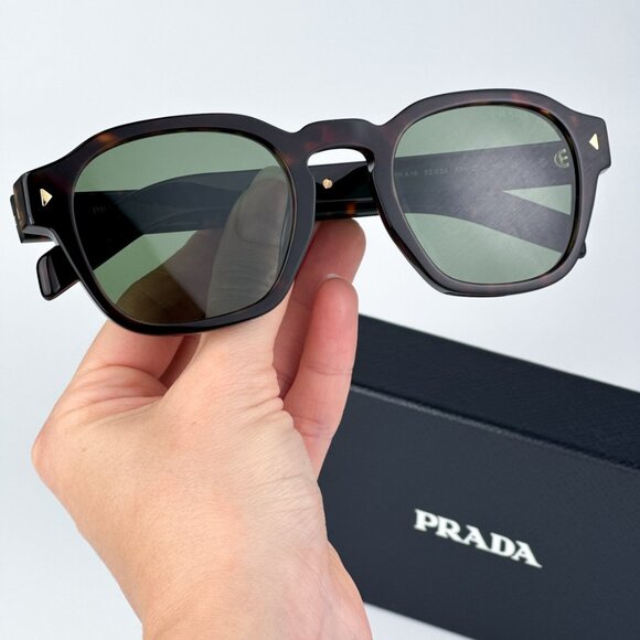 Prada Other - Prada PRA16S 17N20G BRAND NEW Sunglasses Radica Tortoise Polarized Green Phantos